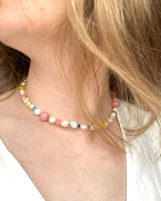 Naszyjnik Perły & Kamienie