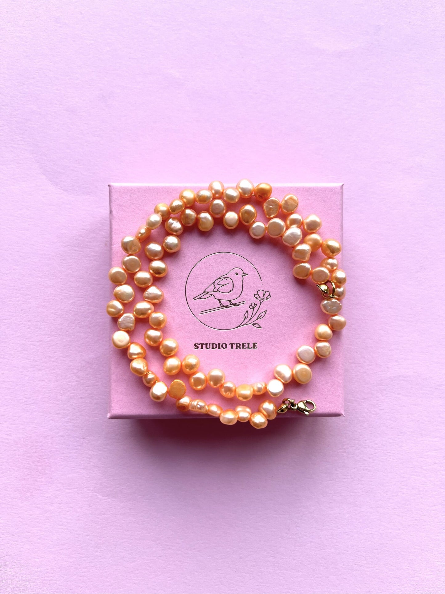 Naszyjnik Apricot Pearl