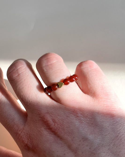 Pierścionek Agat & Serce