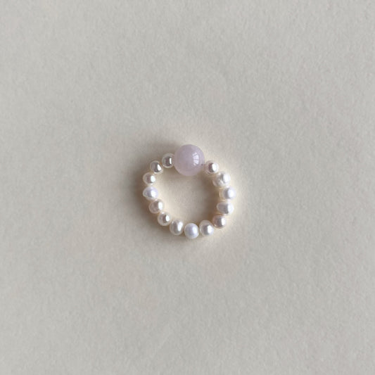 Pierścionek Pearl Orbit Rose