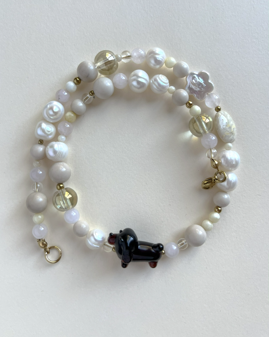 Naszyjnik Jamniczek & Kamienie