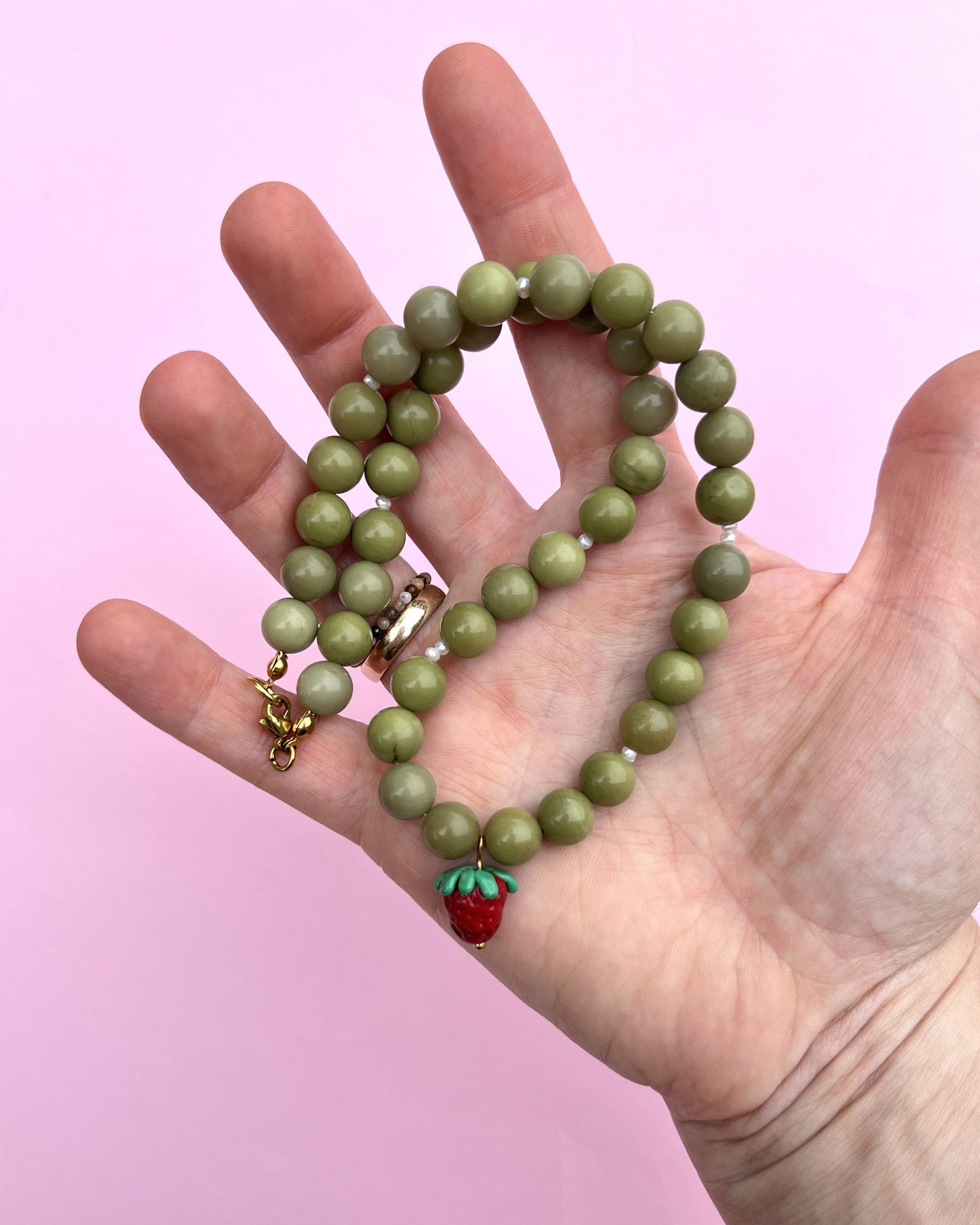 Naszyjnik  Strawberry Matcha No.1