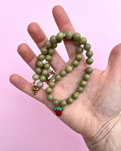 Naszyjnik  Strawberry Matcha No.1
