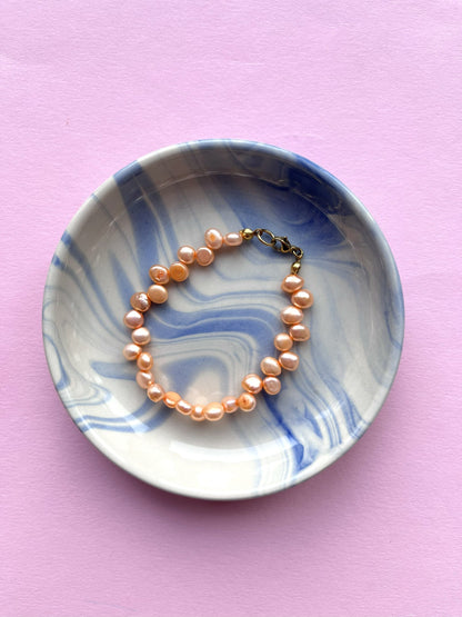 Bransoletka Apricot Pearl
