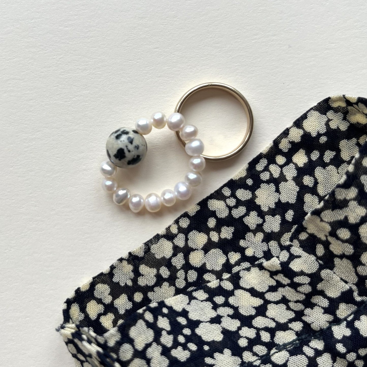 Pierścionek Pearl Orbit Jaspis