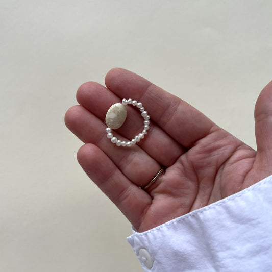 Pierścionek Pearl Orbit Marble