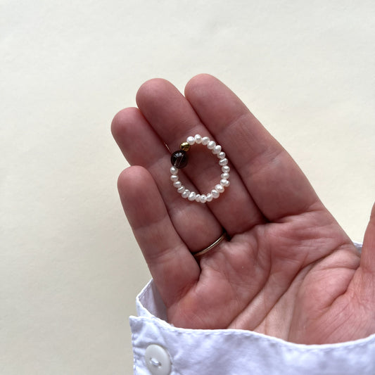 Pierścionek Pearl Orbit Smoky