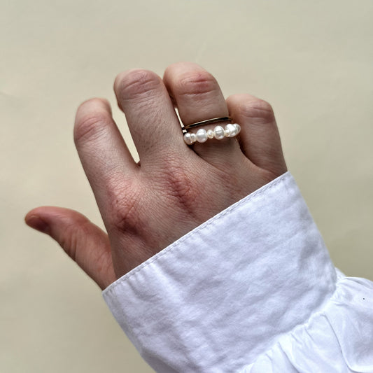 Pierścionek Pearl Orbit Pure