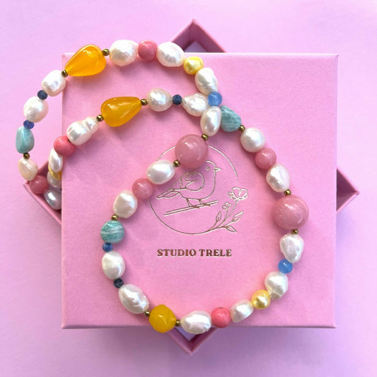 Naszyjnik Perły & Kamienie