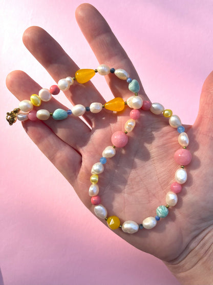 Naszyjnik Perły & Kamienie