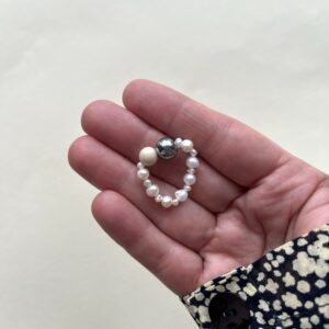 Pierścionek Pearl Orbit Duo